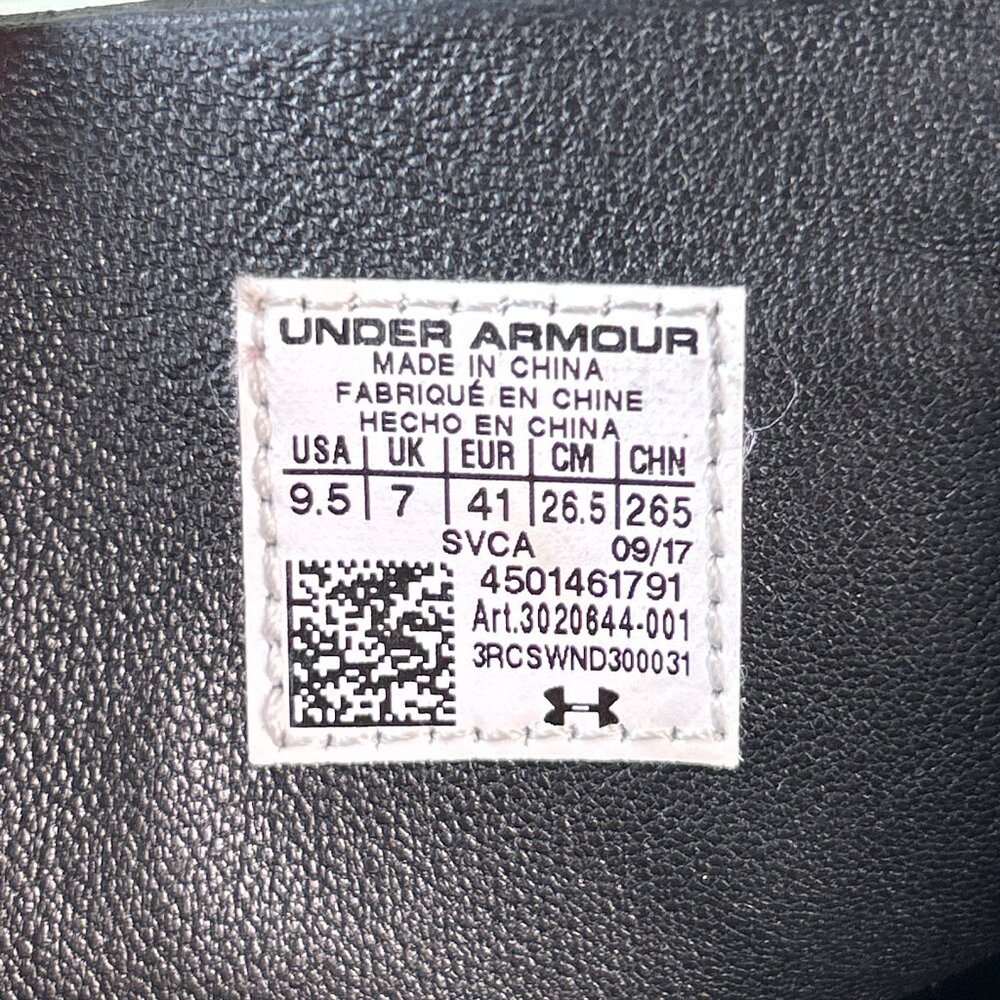 Under Armour Sportwear High Top Sneaker Womens 9.5 Black Leather Neoprene Lining - Picture 12 of 12